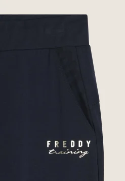 Freddy Pantaloni slim fit in jersey con dettagli floreali-Donna Pilates|Ginnastica
