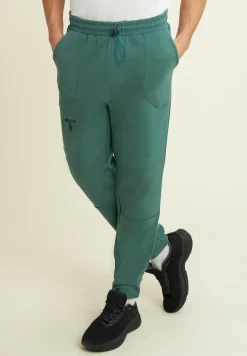 Freddy Pantaloni slim in interlock con stampa UT e cuciture-Uomo Pantaloni Sportivi