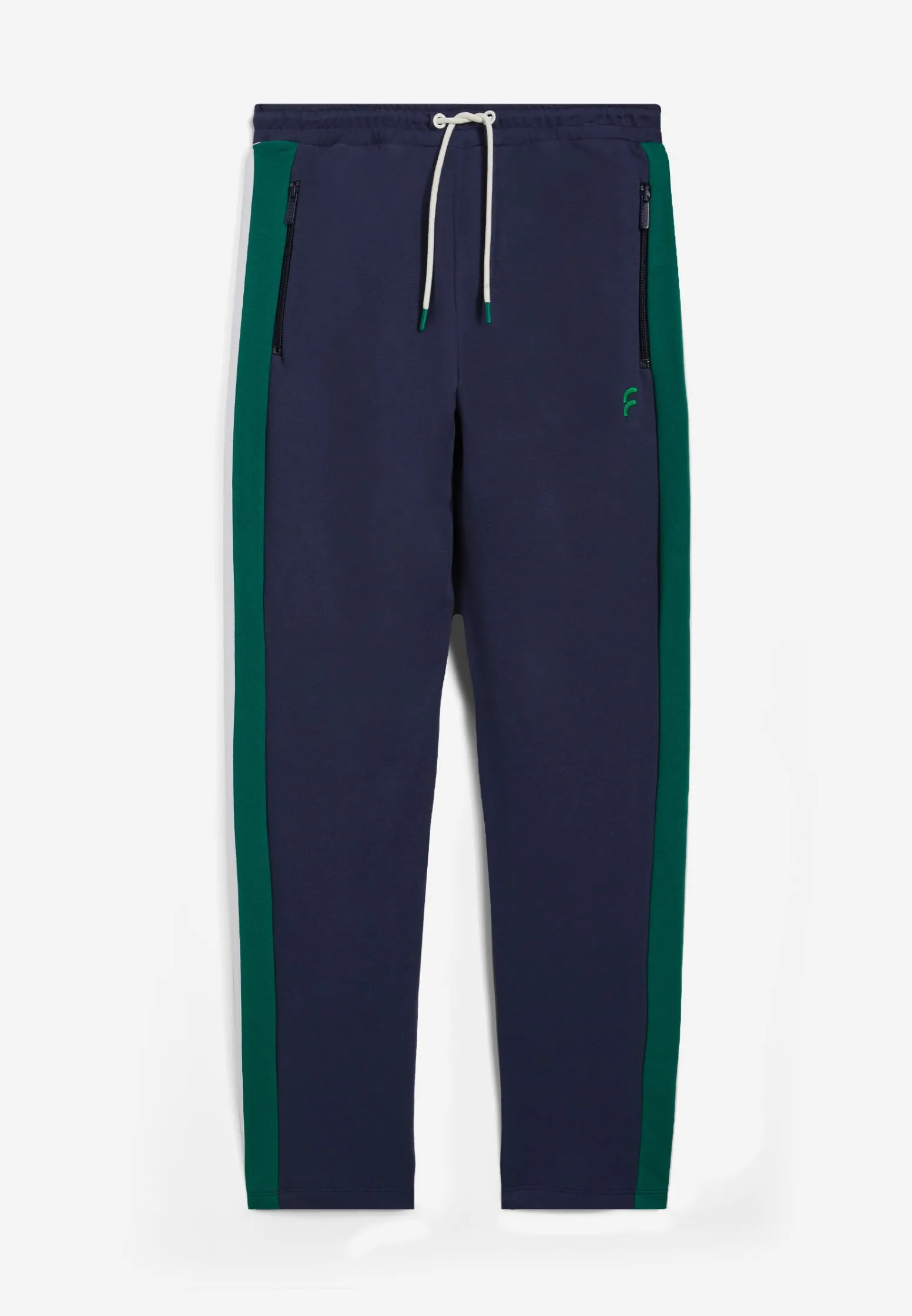 Freddy Pantaloni sport da uomo con bande a contrasto e fondo dritto-Uomo Pantaloni Sportivi