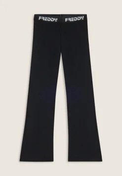 Freddy Pantaloni sportivi a zampa con elastico logato- Pantaloni Sportivi