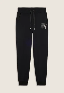 Freddy Pantaloni Sportivi con Polsini in Costina e Strass-Donna Pantaloni Sportivi