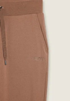 Freddy Pantaloni sportivi da donna con fondo dritto e logo strass-Donna Ginnastica|Pantaloni Sportivi