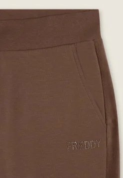 Freddy Pantaloni sportivi da donna con inserto in velluto-Donna Ginnastica|Pantaloni Sportivi