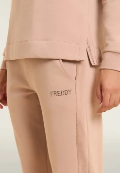 Freddy Pantaloni sportivi da donna con inserto in velluto-Donna Ginnastica|Pantaloni Sportivi