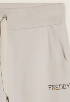 Freddy Pantaloni sportivi da donna con polsini e strass bicolore-Donna Ginnastica|Pantaloni Sportivi