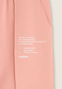 Freddy Pantaloni sportivi gamba ampia con stampa laterale- Pantaloni Sportivi