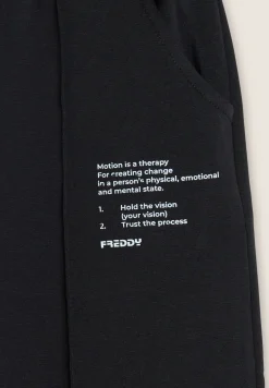 Freddy Pantaloni sportivi gamba ampia con stampa laterale- Pantaloni Sportivi