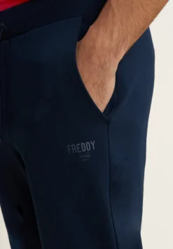 Freddy Pantaloni Sportivi in cotone con Polsini-Uomo Pantaloni Sportivi