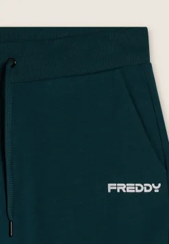 Freddy Pantaloni sportivi in felpa con tasconi laterali-Donna Fitness|Pantaloni Sportivi