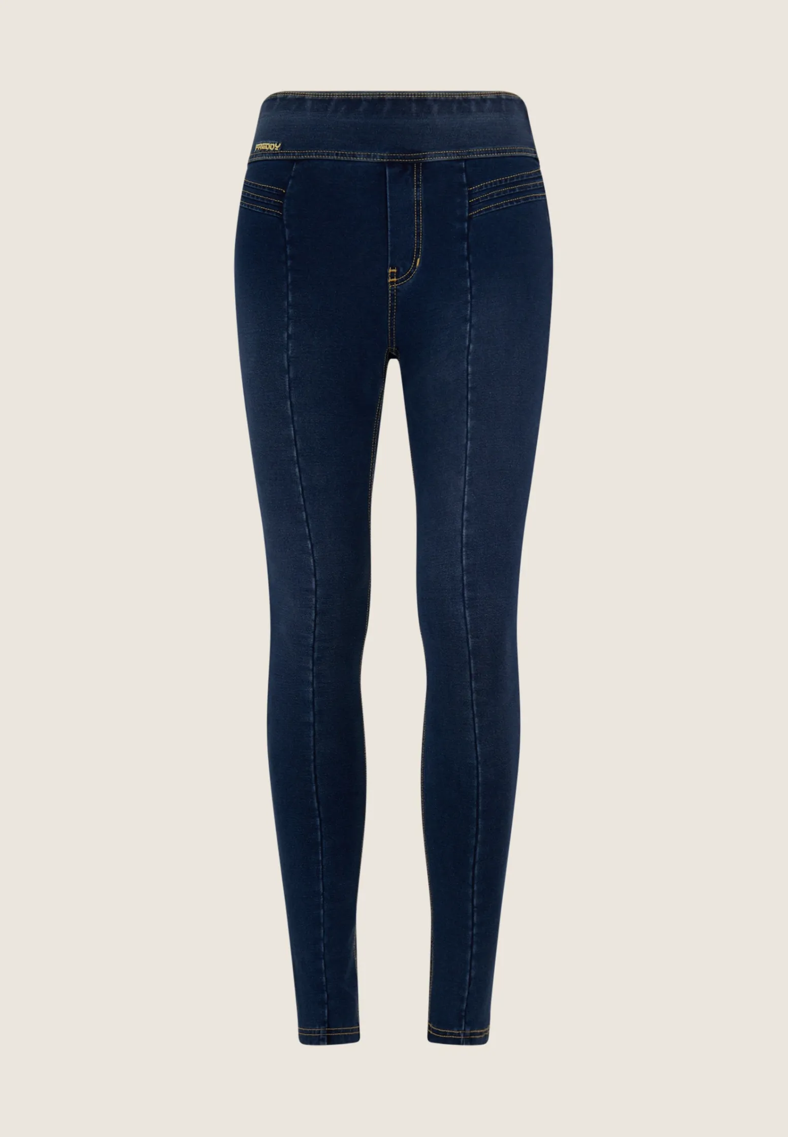 Freddy Pantaloni Vita Media in jersey denim con cuciture decorative-Donna Jeans E Pantaloni|Tutti I Pantaloni