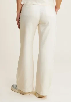 Freddy Pantaloni Wide leg con paillettes in French Terry Modal-Donna Pantaloni Sportivi
