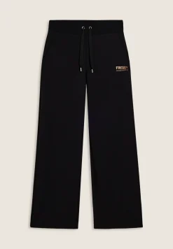 Freddy Pantaloni wide leg da donna con logo in strass bicolore-Donna Ginnastica|Pantaloni Sportivi