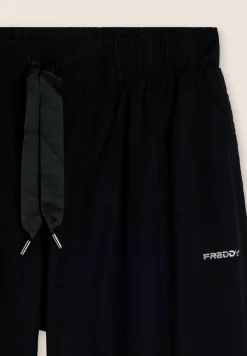 Freddy Pantaloni wide leg in cotone-Donna Pantaloni Sportivi
