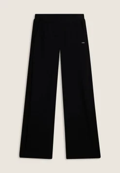 Freddy Pantaloni wide leg in felpa garzata e inserti a trecce-Donna Pantaloni Sportivi
