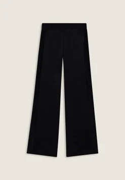 Freddy Pantaloni wide leg in viscosa con dettagli in ciniglia-Donna Pantaloni Sportivi