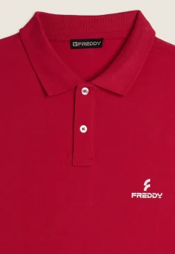 Freddy Polo Uomo in Piquet di Cotone 100% con Logo-Uomo T-shirts E Polo