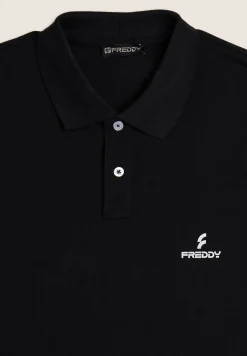 Freddy Polo Uomo in Piquet di Cotone 100% con Logo-Uomo T-shirts E Polo
