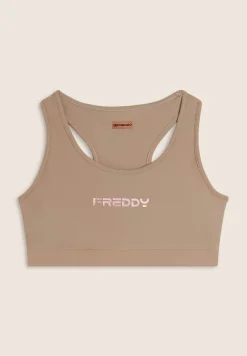 Freddy Reggiseno sportivo con retro a vogatore in tessuto tecnico-Donna Pilates|Fitness