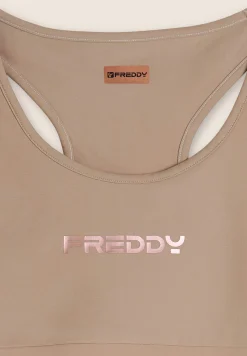 Freddy Reggiseno sportivo con retro a vogatore in tessuto tecnico-Donna Pilates|Fitness