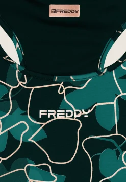 Freddy Reggiseno sportivo in tessuto tecnico floreale-Donna Padel|Pilates