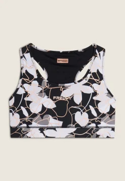 Freddy Reggiseno sportivo in tessuto tecnico floreale-Donna Padel|Pilates