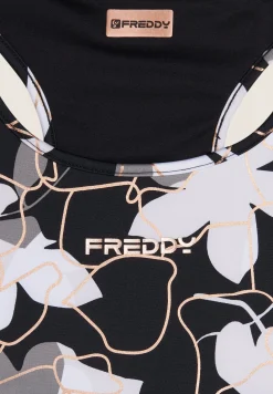 Freddy Reggiseno sportivo in tessuto tecnico floreale-Donna Padel|Pilates