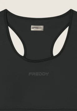 Freddy Reggiseno sportivo supporto medio con logo glitter-Donna Padel|Pilates