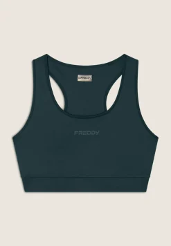 Freddy Reggiseno sportivo supporto medio con logo glitter-Donna Padel|Pilates