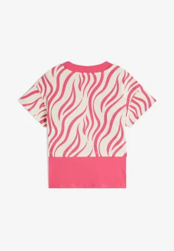 Freddy Set canotta+t-shirt cropped da donna con stampa zebrata-Donna Pilates|Fitness