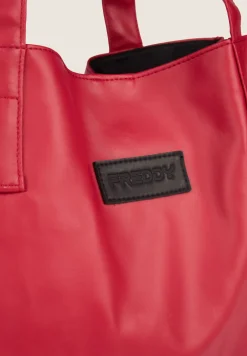 Freddy Shopping bag in similpelle con logo applicato-Donna Borse E Zaini