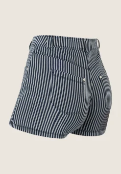 Freddy Shorts donna in denim a righe vita regular design 5 tasche-Donna Tutti I Pantaloni|Jeans E Pantaloni