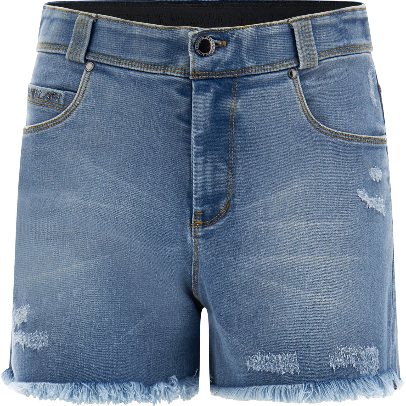 Freddy Shorts BLACK in denim chiaro con fondo sfrangiato-Donna Jeans E Pantaloni|Tutti I Pantaloni