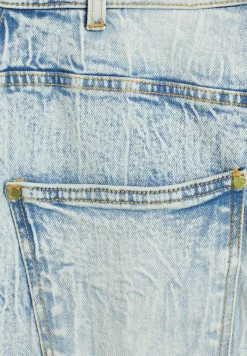 Freddy Shorts mom fit vita alta in denim con risvolto sul fondo-Donna Padel|Shorts