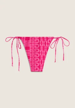 Freddy Slip bikini con logo all over e chiusura a laccetti-Donna Costumi Da Bagno
