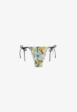 Freddy Slip bikini stampa foliage tropical con chiusura a laccetti-Donna Costumi Da Bagno