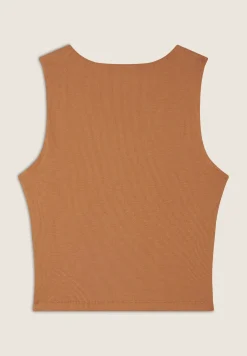 Freddy Top a costine stretch con scollo asimmetrico-Donna Top E Canotte