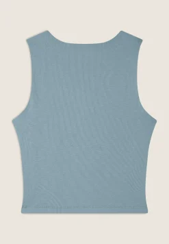 Freddy Top a costine stretch con scollo asimmetrico-Donna Top E Canotte