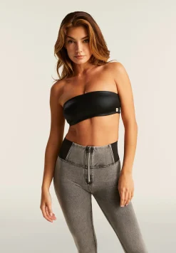Freddy Top a fascia coated effetto brillante-Donna Top E Canotte