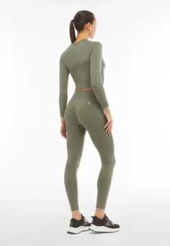 Freddy Top corto a manica lunga in tessuto seamless-Donna Padel|Pilates