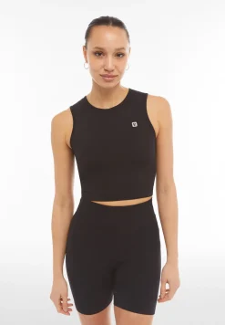 Freddy Top corto senza maniche in tessuto seamless-Donna Padel|Pilates