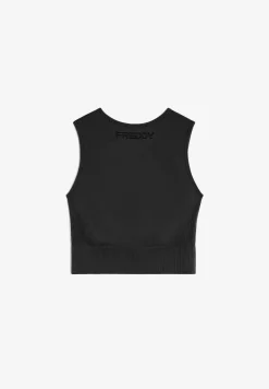 Freddy Top corto senza maniche in tessuto seamless-Donna Padel|Pilates