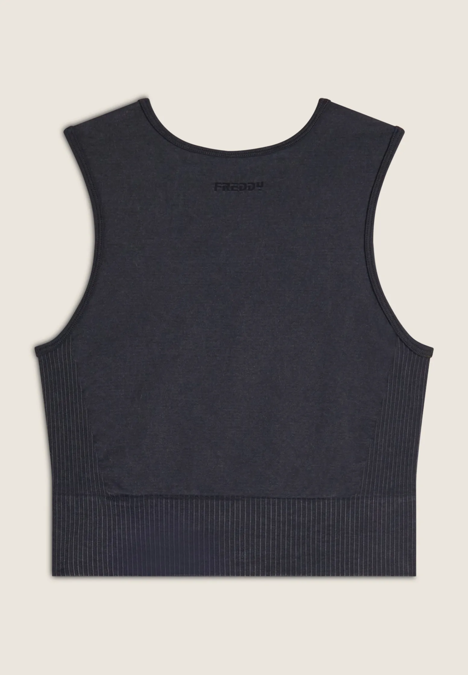 Freddy Top corto senza maniche in tessuto seamless ice wash-Donna Padel|Pilates