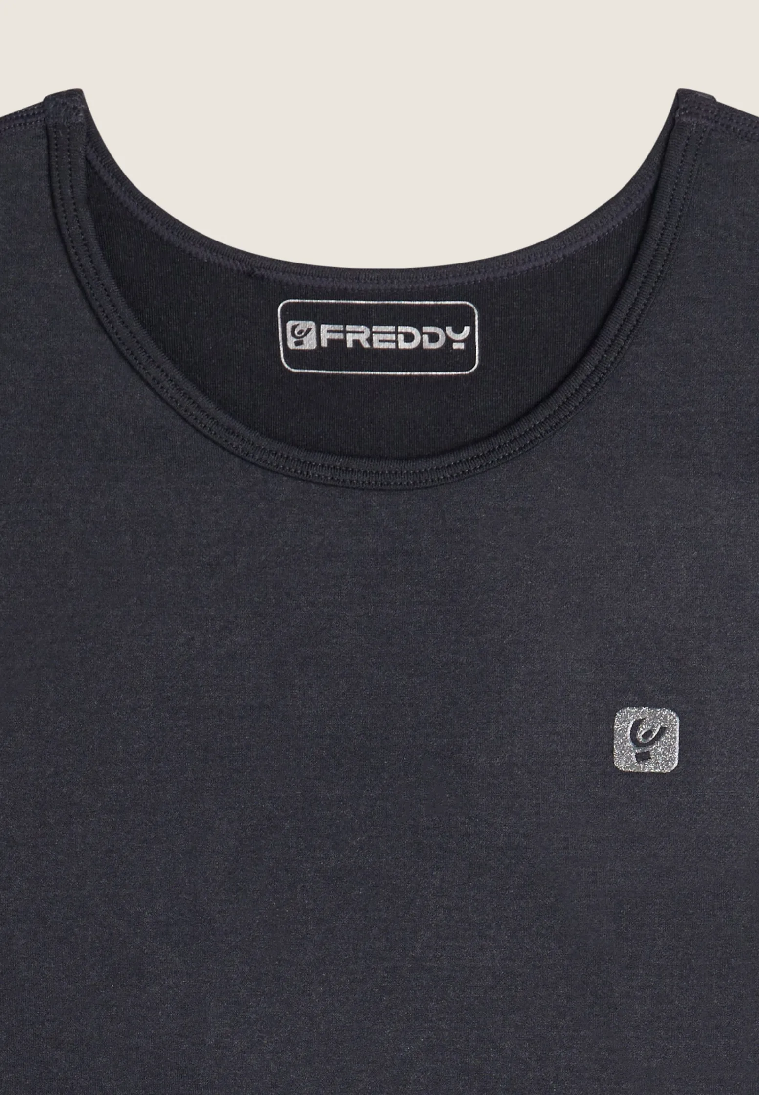 Freddy Top corto senza maniche in tessuto seamless ice wash-Donna Padel|Pilates