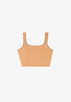 Freddy Top corto stile bustier in similpelle-Donna Top E Canotte