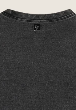 Freddy Top cropped effetto denim decorato sulle spalle-Donna Top E Canotte
