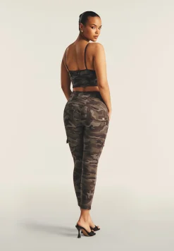 Freddy Top cropped fantasia camo con incroci frontali-Donna Top E Canotte