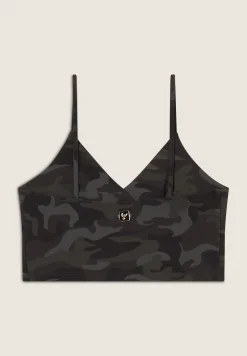 Freddy Top cropped fantasia camo con incroci frontali-Donna Top E Canotte