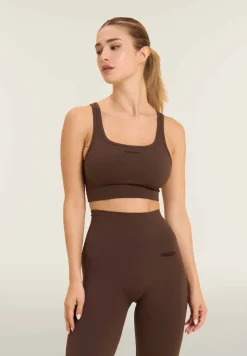 Freddy Top sportivo con coppe e inserti a spina di pesce-Donna Pilates|Fitness