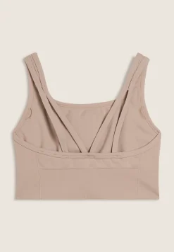Freddy Top sportivo con coppe e inserti a spina di pesce-Donna Pilates|Fitness