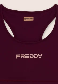 Freddy Top sportivo con retro vogatore elasticizzato-Donna Pilates|Fitness